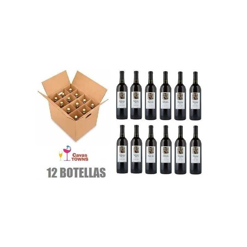 Caja 12 Botellas Vino Tinto Puerto Nuevo Cabernet Malbec 750ml - Cavas Towns