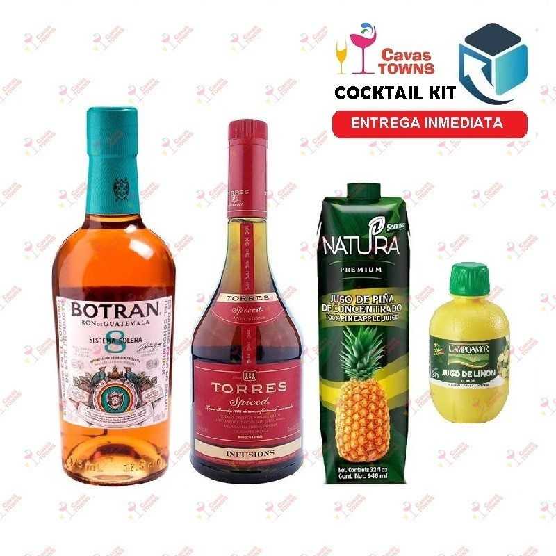Ron Botran Cocktail Kit Barbados Sunrise - 2 Receta Recipe - Cavas Towns