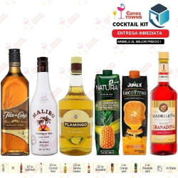 Ron Flor de Caña Cocktail Kit Alabama Slammer - 5 Receta Recipe - Cavas Towns