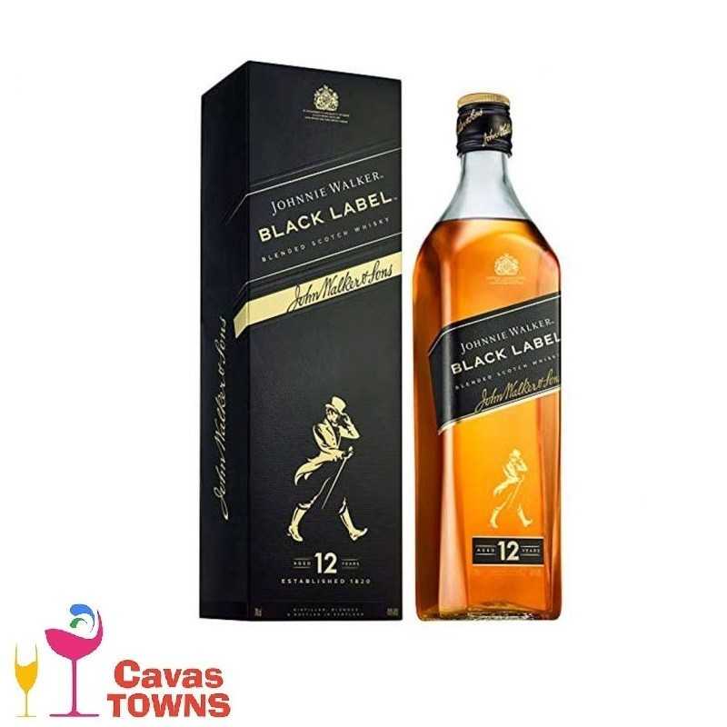 Whisky Johnnie Walker Etiqueta Negra 750 ml - Cavas Towns