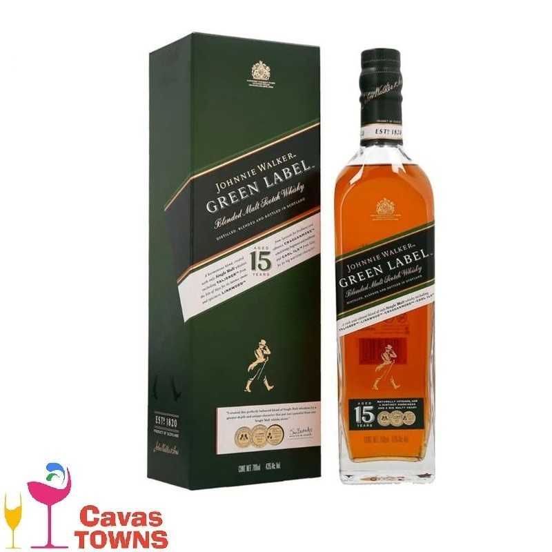 Whisky Johnnie Walker Etiqueta Verde 700 ml - Cavas Towns