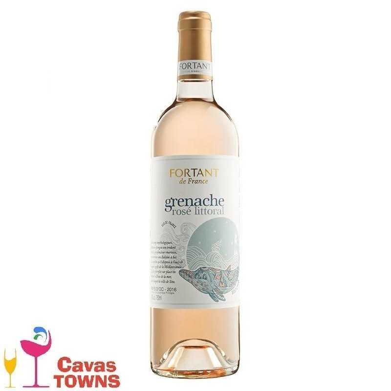 Vino Rosado Fortant de France, Grenache (Rosé), Terroir Littoral 750 ml - Cavas Towns