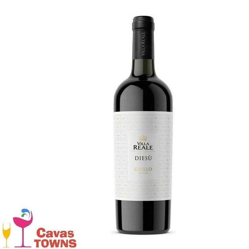 Vino Blanco Italiano Sicilia Diesu Villa Reale Grillo 750 ml - Cavas Towns