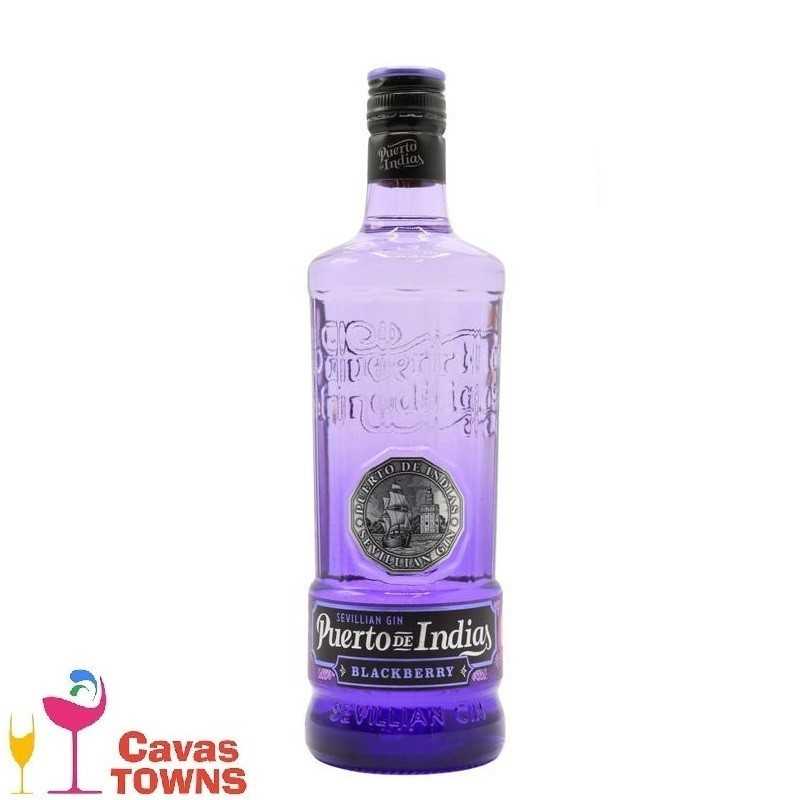Ginebra Puerto de Indias Blackberry España 750 ml - Cavas Towns
