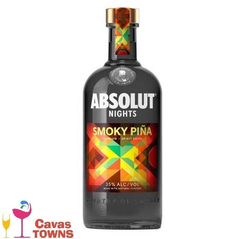 Vodka Absolut Nights Smoky Piña 700ml - Cavas Towns
