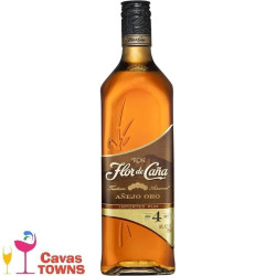 Ron Flor de Caña 4 años Oro 750 ml - Cavas Towns