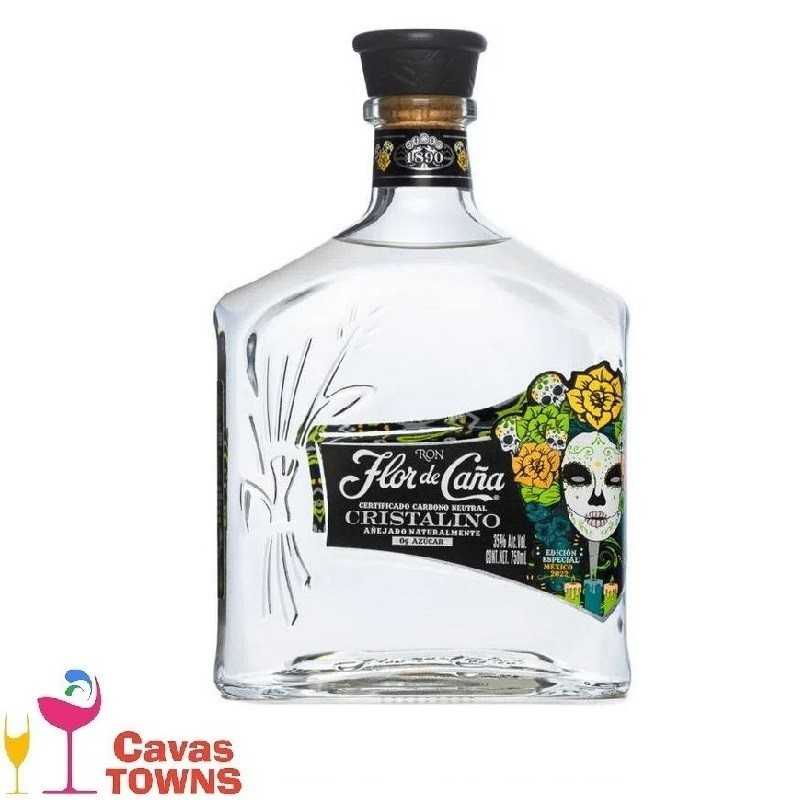 Ron Flor De Caña Cristalino Edicion Catrina 750 ml - Cavas Towns