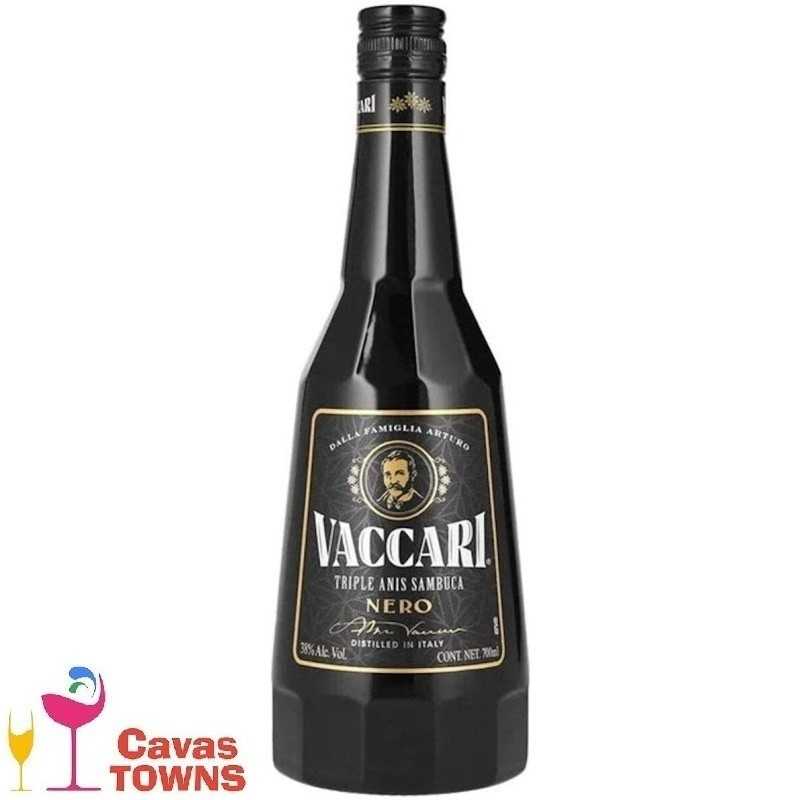 Licor Sambuca Vaccari Nero 700 ml - Cavas Towns Licor Sambuca Vaccari Nero 700 ml - Cavas Towns