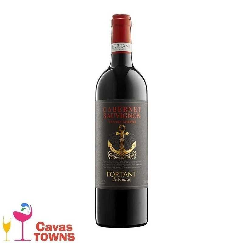 Vino Tinto Terroir Littoral Fortant de france Cabernet Sauvignon 750 ml - Cavas Towns