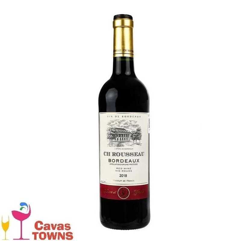Vino Tinto Frances Chateau Rousseau Bordeaux 750ml - Cavas Towns