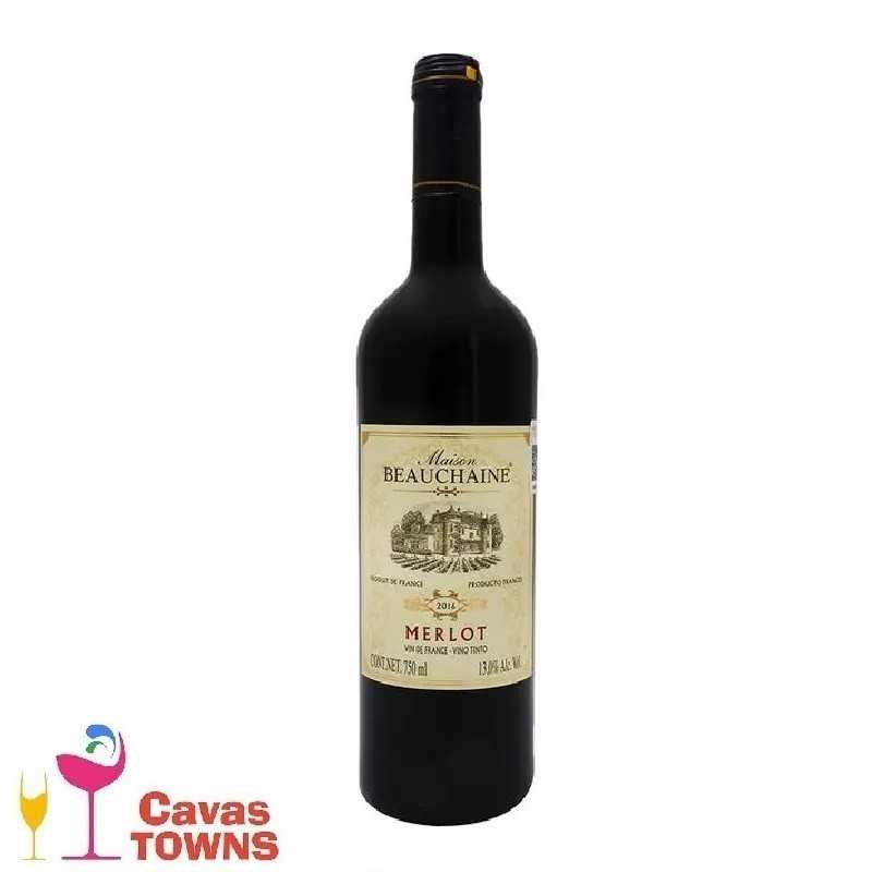 Vino Tinto Frances Hermitage Maison Beauchaine Louis Beauchant Merlot 750 ml - Cavas Towns
