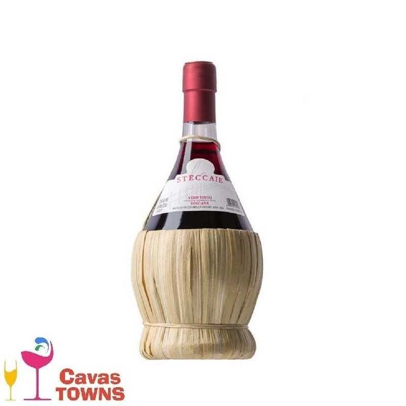 Vino Tinto Chianti Steccaie Docg Fiasco Sangiovese 750 ml - Cavas Towns