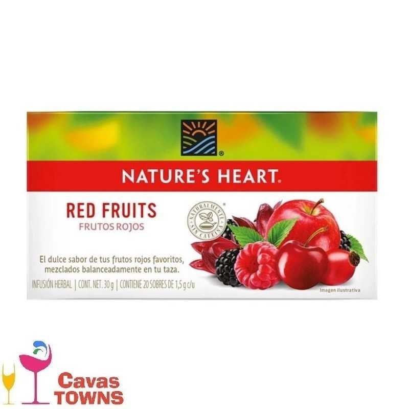 Té herbal Nature's Heart frutos rojos 20 sobres de 1.5 g c/u - Cavas Towns