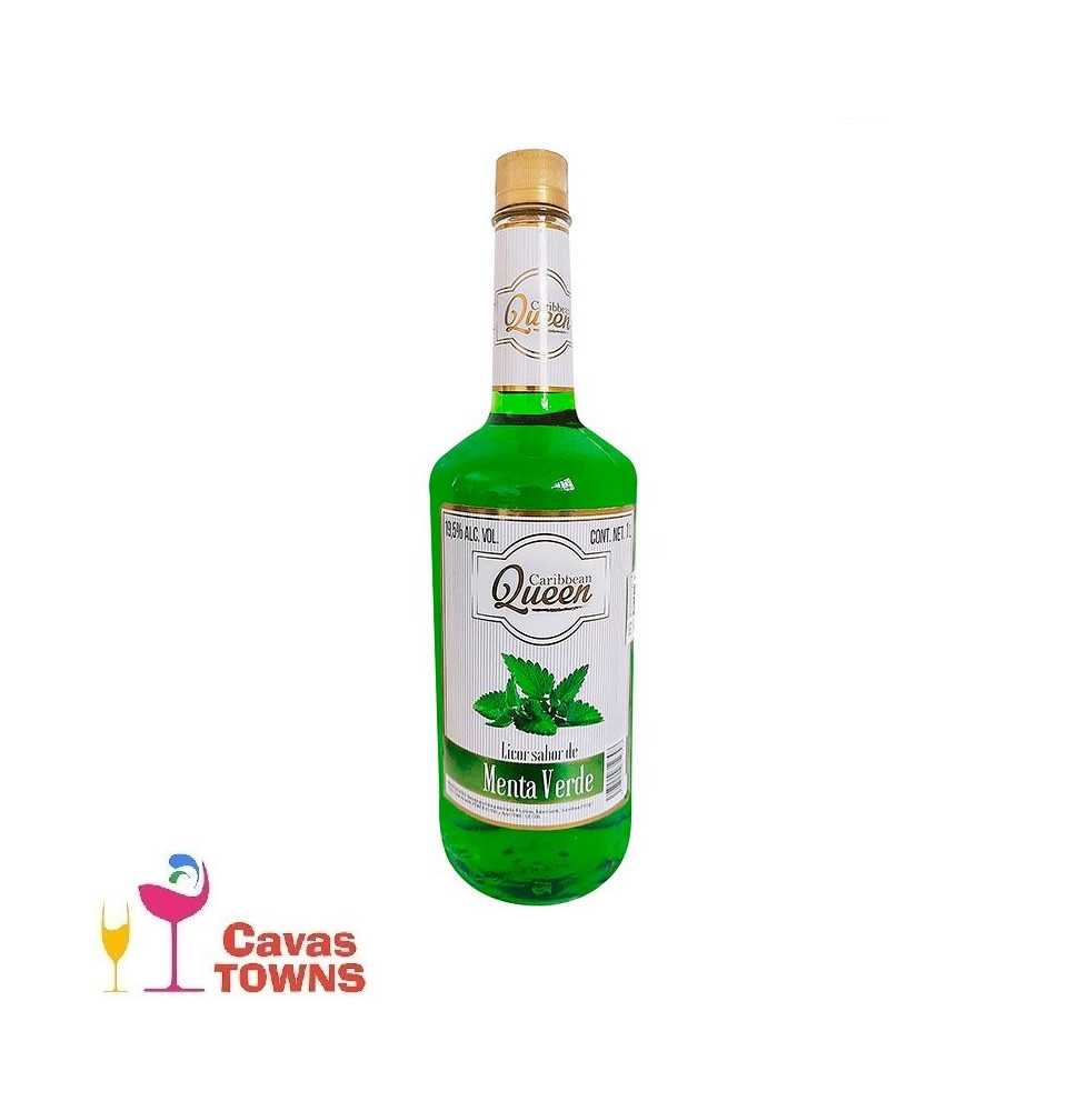 Licor Caribbean Queen de Menta 1000 ml - Cavas Towns