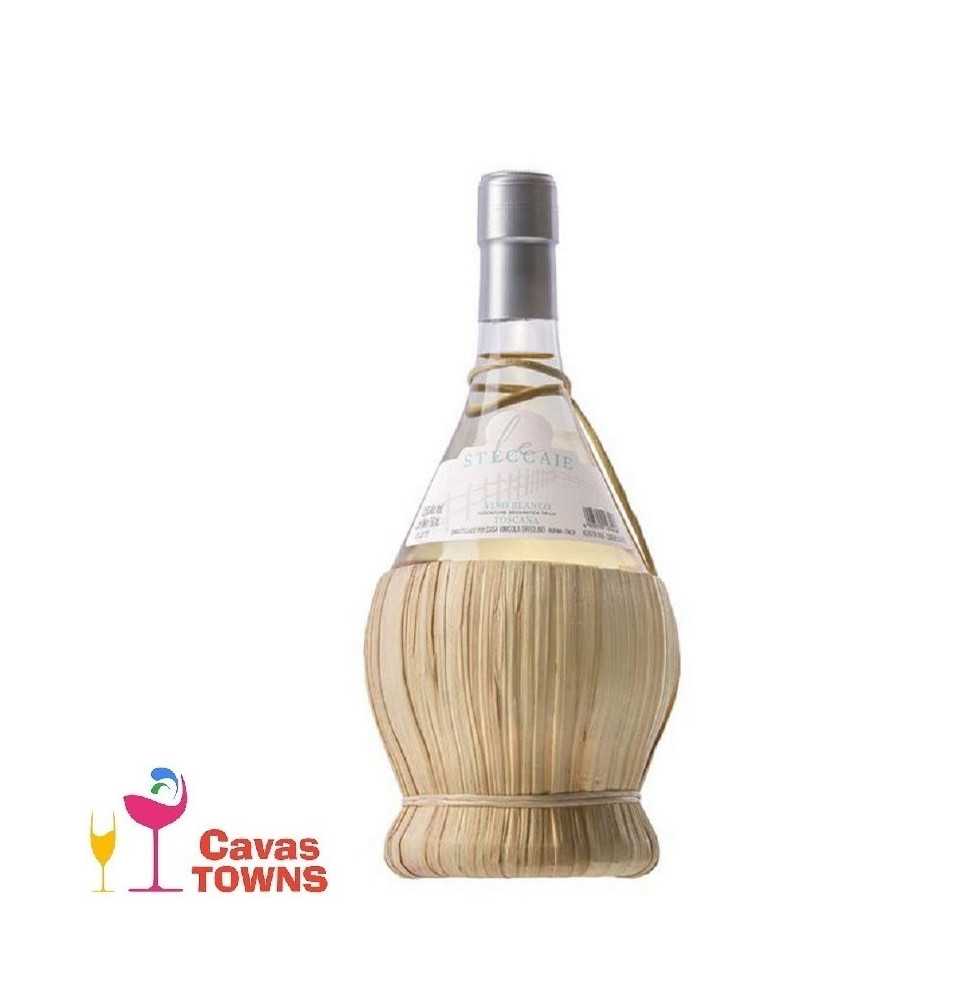 Vino Blanco Steccaie Docg Fiasco Chianti Trebbiano 750 ml - Cavas Towns