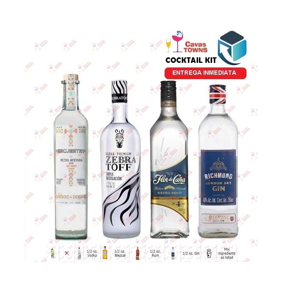 Cocktail Kit Long Island Iced Tea Mezcal Receta Recipe - Cavas Towns