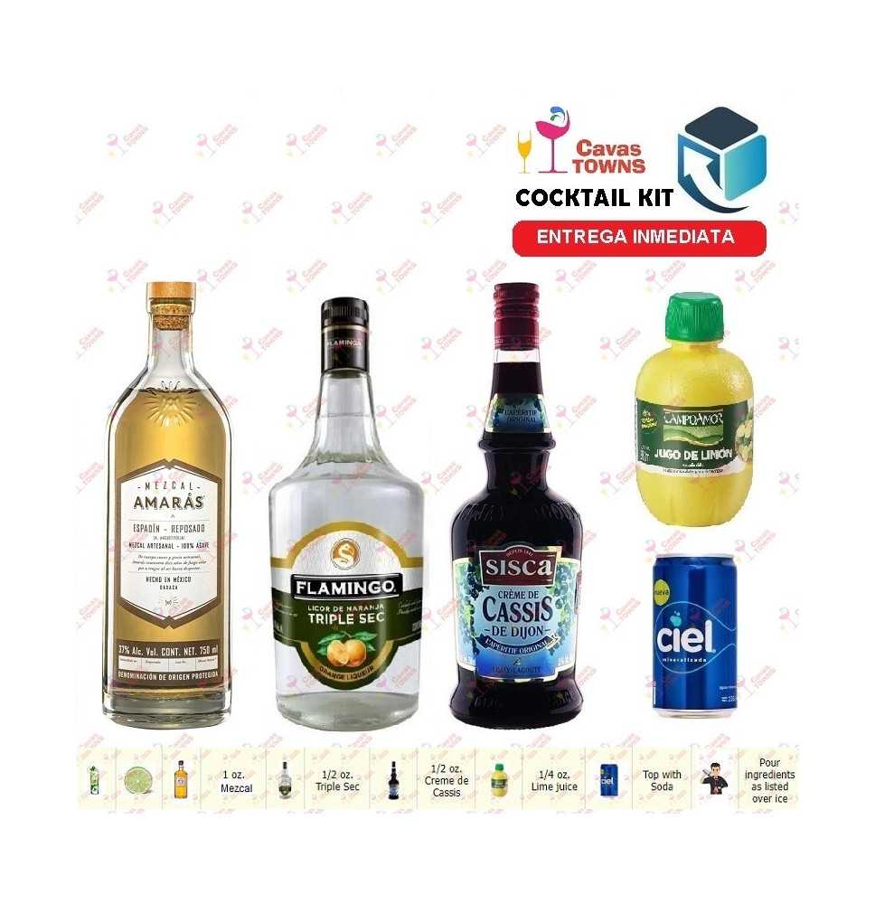Cocktail Kit Blinker - 1 Mezcal Receta Recipe - Cavas Towns