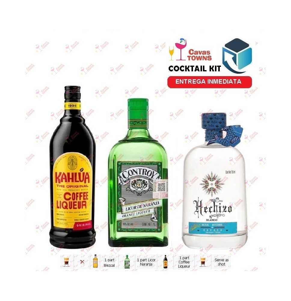 Cocktail Kit Alice in Wonderland - 2 Mezcal Receta Recipe- Cavas Towns
