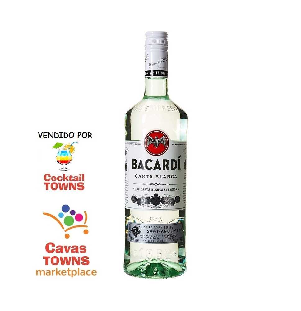 Ron Bacardi Carta Blanca 750 ml - Cavas Towns Ron Bacardi Carta Blanca 750 ml - Cavas Towns