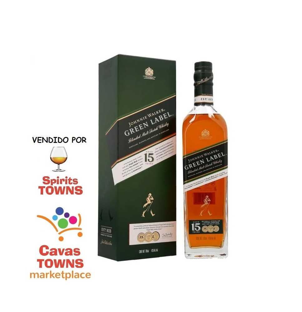 Whisky Johnnie Walker Etiqueta Verde 700 ml - Cavas Towns Whisky Johnnie Walker Etiqueta Verde 700 ml - Cavas Towns