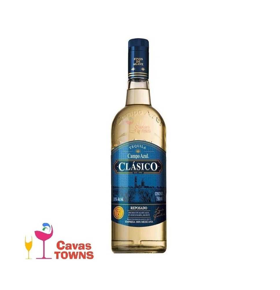 Tequila Campo Azul Reposado 750 ml - Cavas Towns