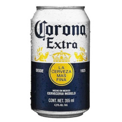 Cerveza clara Corona extra lata de 355 ml - Cavas Towns