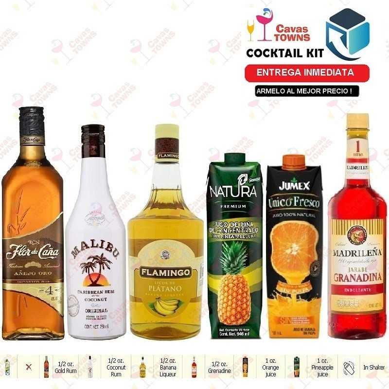 Cocktail Kit Alabama Slammer - 5 Receta Recipe - Cavas Towns