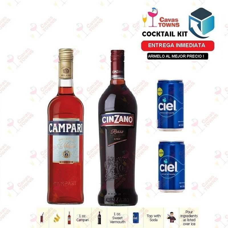 Cocktail Kit Americano Receta Recipe - Cavas Towns