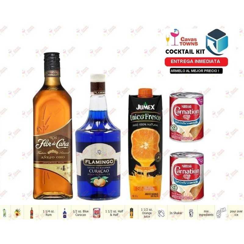 Cocktail Kit Blue Monday Receta Recipe - Cavas Towns