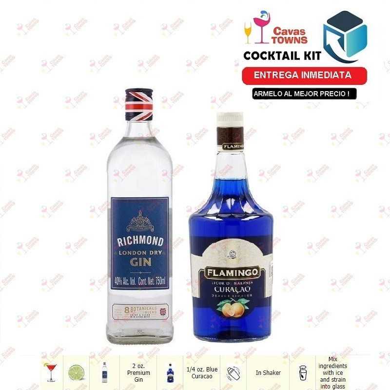 Cocktail Kit Blue Sapphire Receta Recipe - Cavas Towns