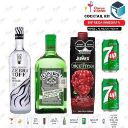 Cocktail Kit Citrus Cosmopolitan - 2 Receta Recipe - Cavas Towns