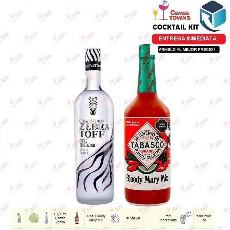 Cocktail Kit Danish Mary - 2 Receta Recipe - Cavas Towns