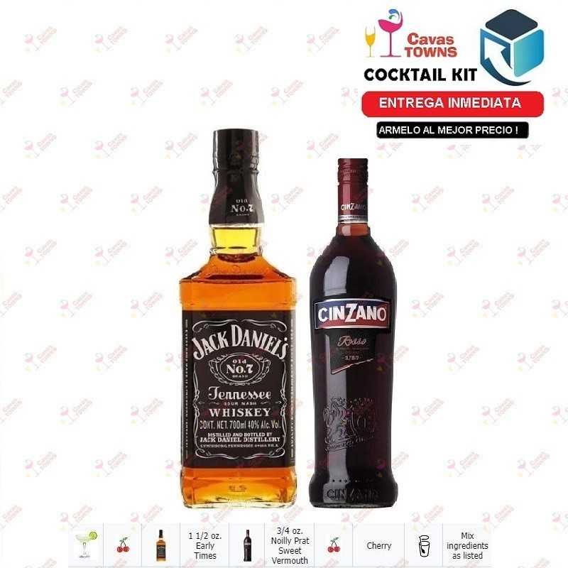 Cocktail Kit ET Manhattan Receta Recipe - Cavas Towns