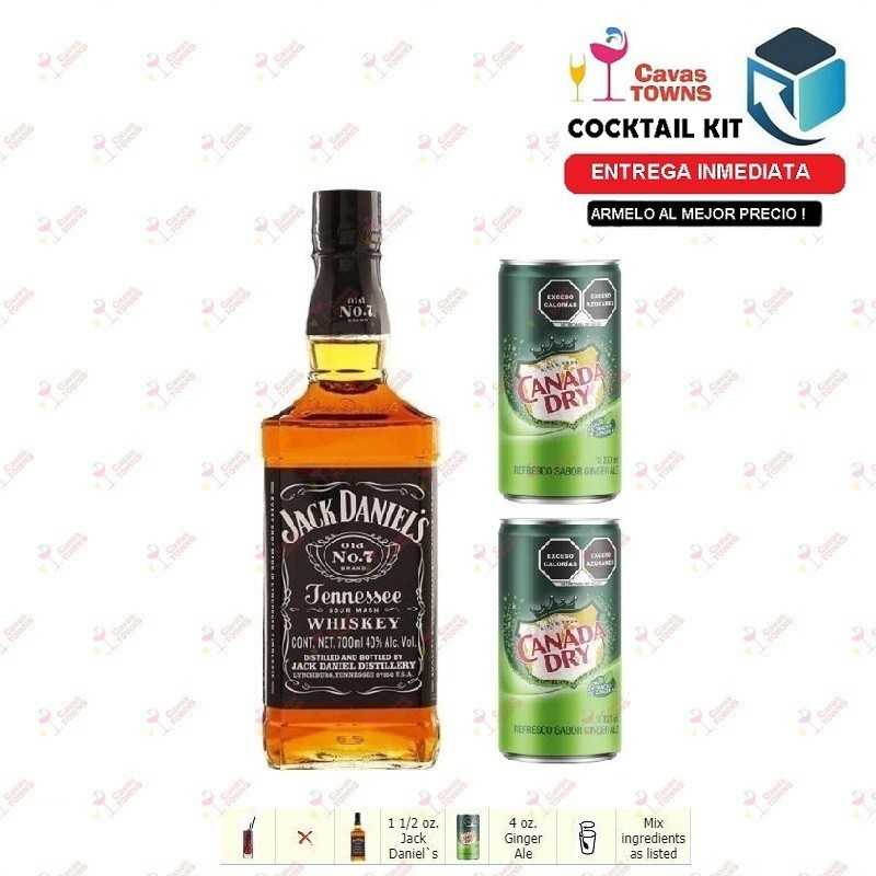 Cocktail Kit Jack and Ginger Receta Recipe - Cavas Towns