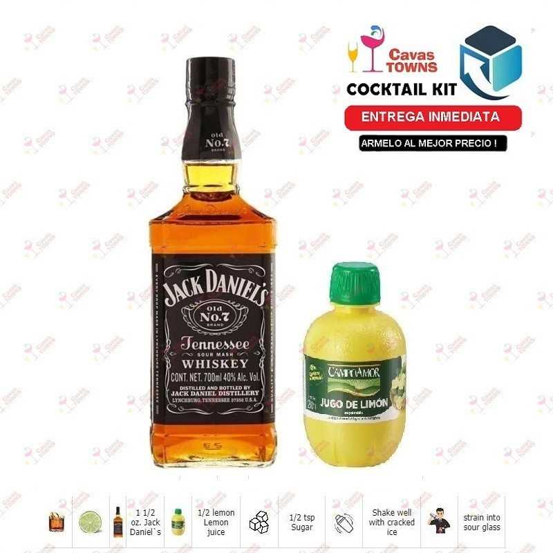 Cocktail Kit Jack Daniel's Whisky Sour Receta Recipe - Cavas Towns