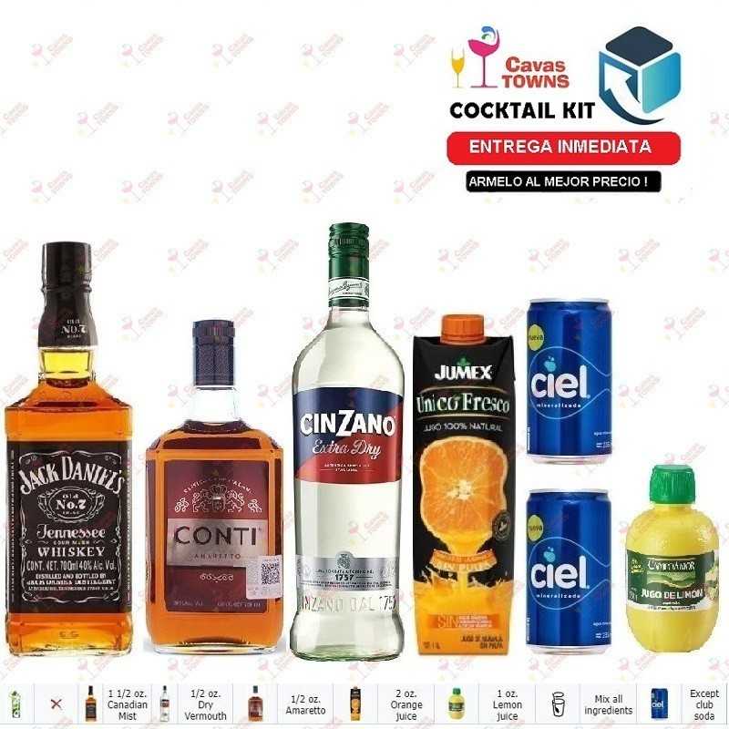 Cocktail Kit Manhattan - 3 Receta Recipe - Cavas Towns