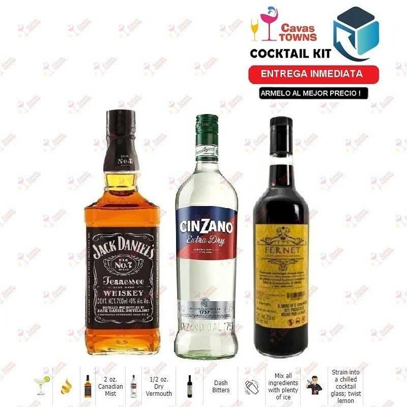 Cocktail Kit Manhattan Dry Receta Recipe - Cavas Towns