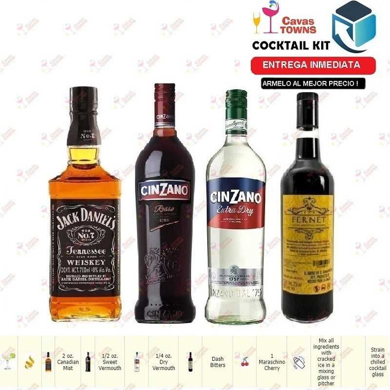 Cocktail Kit Manhattan Perfect Receta Recipe - Cavas Towns