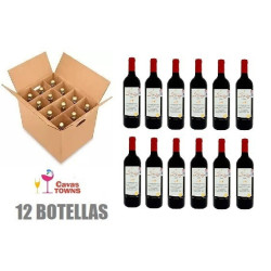 Caja 12 Botellas Vino Tinto Español La Arena Roja 750 ml - Cavas Towns
