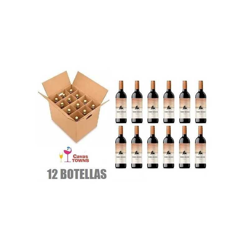 Vino Toro Bravo Tempranillo Merlot 750 Ml Caja 12 Botellas - Cavas Towns Vino Toro Bravo Tempranillo Merlot 750 Ml Caja 12 Botellas - Cavas Towns