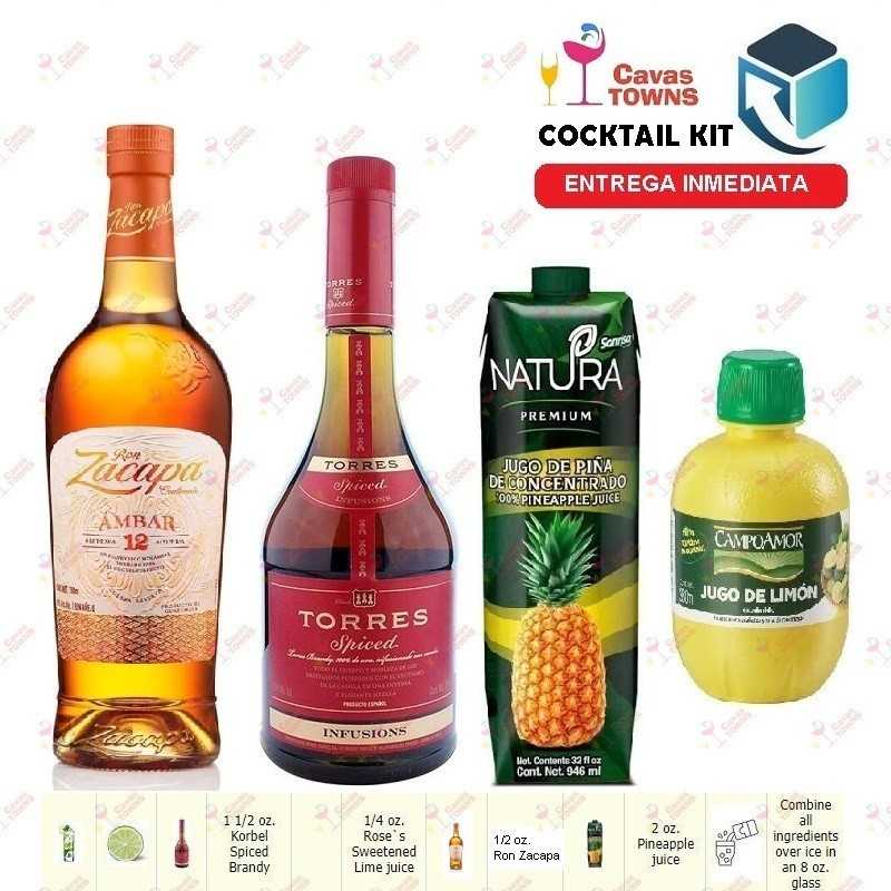 Ron Zacapa Cocktail Kit Barbados Sunrise - 2 Receta Recipe - Duch Labs